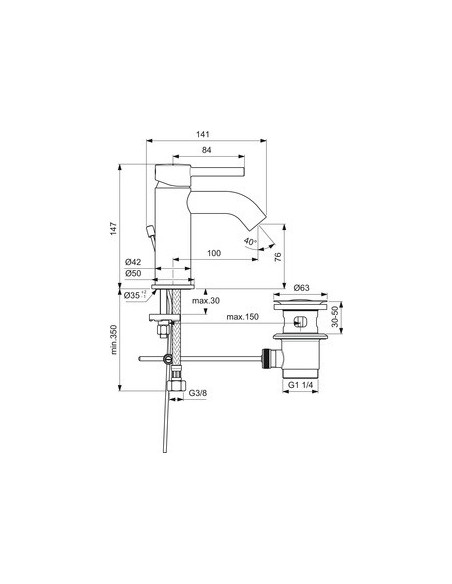 IDEAL STANDARD Ceraline miscelatore per lavabo BC193AA