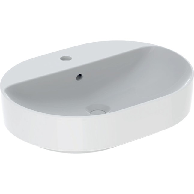 GEBERIT Variform lavabo da appoggio ellittico con bordo rubinetteria