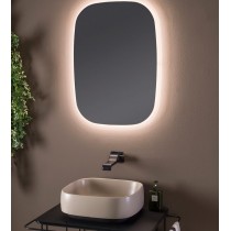 xixi-home Specchio da parete irregolare, 2023, specchio ondulato, specchio  da parete con gancio, per camera da letto, 26 cm x 41 cm, per bagno, camera  da letto, soggiorno, bagni (bianco 2) 