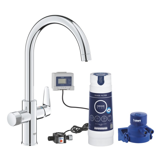 GROHE Blue Pure Baucurve miscelatore lavello con filtro