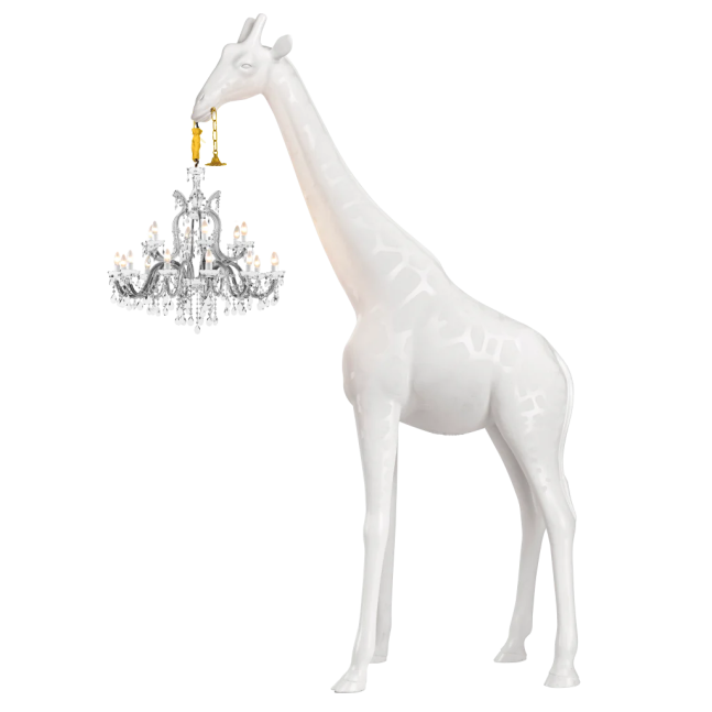 QEEBOO Giraffe in love XL giraffa con lampadario da interni White