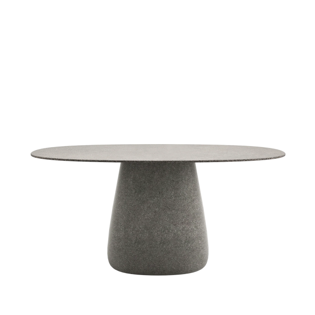 QEEBOO Cobble Table Top 160 cm Stoneware Grey Mix