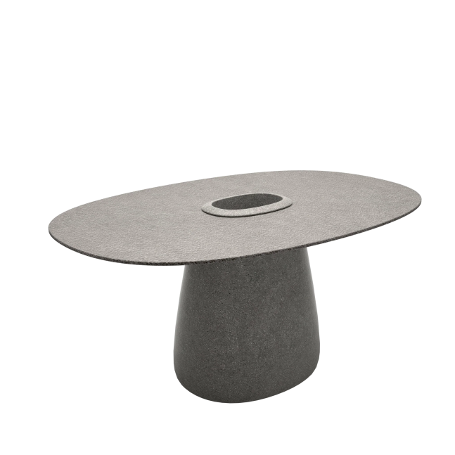 QEEBOO Cobble Table Stonew Bucket tavolo in Gres con base centrale