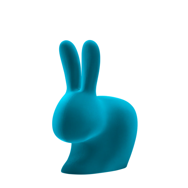 QEEBOO Rabbit Chair Velvet finish sedia coniglio Turquoise