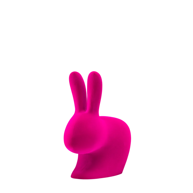 QEEBOO Rabbit Chair Baby Velvet finish Fuxia