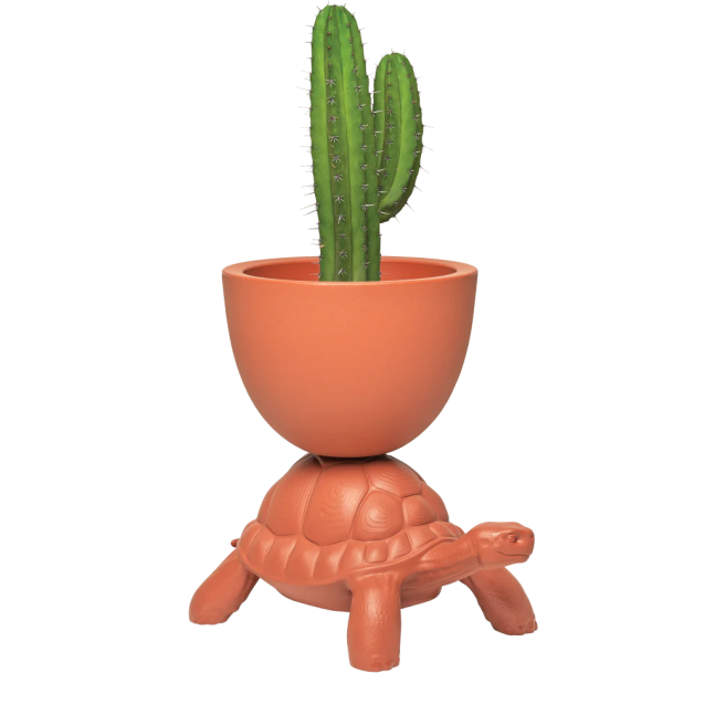 QEEBOO Turtle Carry Planter and Champagne Cooler Terracotta