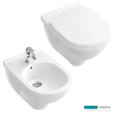 VILLEROY & BOCH O.Novo pacchetto Wc sospeso + Bidet + Copriwater