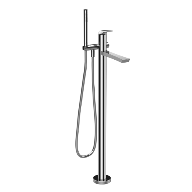 GESSI Ventaglio miscelatore da terra per vasca Matte Black