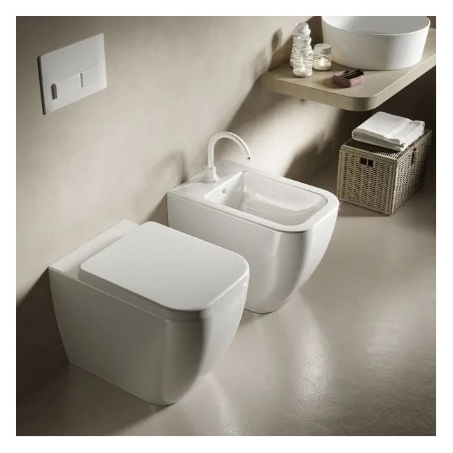 HATRIA Bianca Vaso filomuro + bidet + copriwater SoftClose