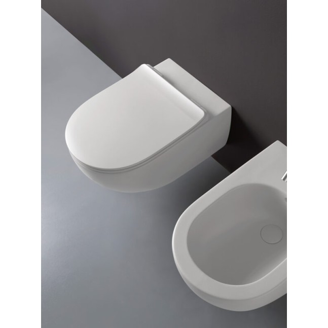 FLAMINIA App wc sospeso con GoSilet finitura Latte