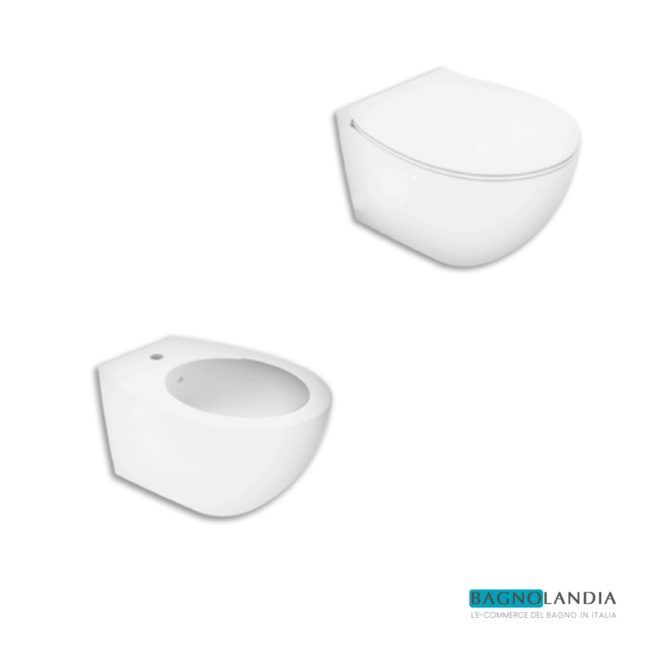 HATRIA Planeta pacchetto Vaso sospeso + Bidet + Sedile