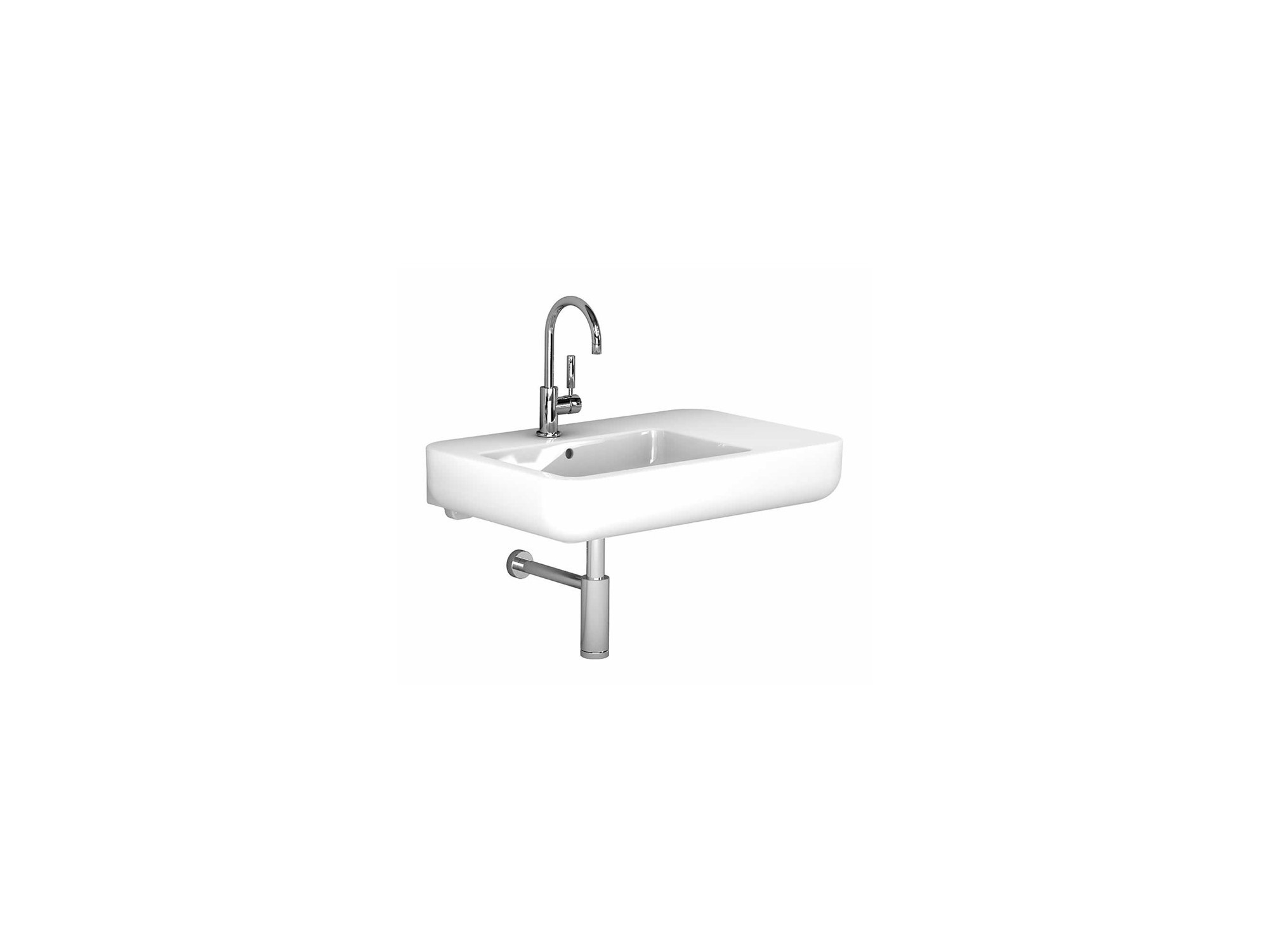 Pozzi E Ginori Lavabi.Lavabo Asimmetrico Sospeso Easy 02 Di Pozzi Ginori Da 80 Bagnolandia