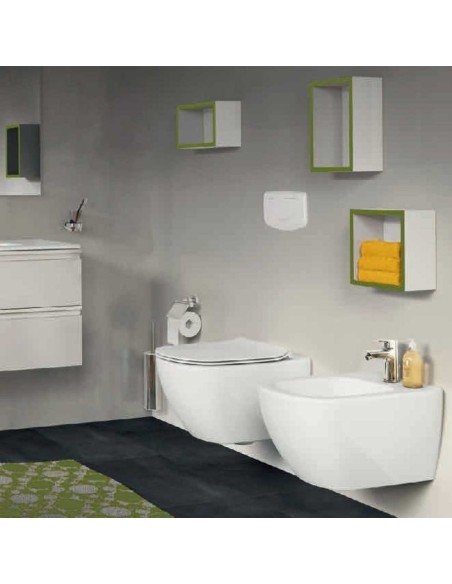 IDEAL STANDARD Tesi set bagno con vaso + bidet sospesi